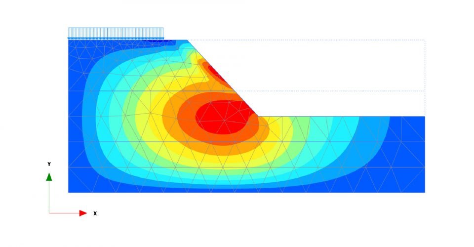 Finite element bearing capacity analysis output
